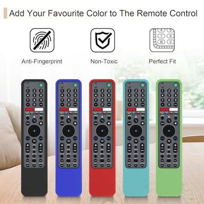 Protective Silicone Case for Sony RMF-TX600U RMF-TX500U Remote Control | Remote Cover for Sony MF-TX500E RMF-TX600E Smart TV Remote Sleeve Skin Waterproof, Anti-slip (Red) - color: Red