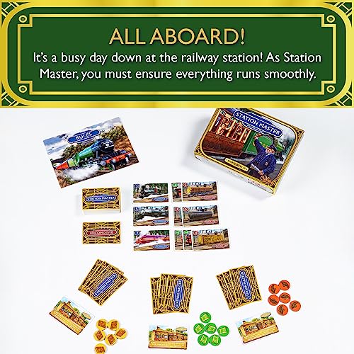 Calliope Station Master, Railroad Strategy Card Game, 2-6 Players | 30-50 Minutes, Place Railcars & Passengers, Action Cards, Second Edition, For Ages 8+