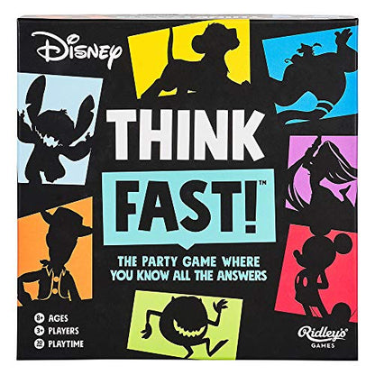 Ridley's Games: Think Fast! -Disney Edition | The Trivia Party Game Where You Know All The Answers | Test Your Disney Knowledge|Great for Parties|Ages 8+, 3+ Players, 30-Minute Playtime - color: Disney Think Fast V1