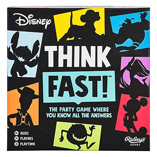 Ridley's Games: Think Fast! -Disney Edition | The Trivia Party Game Where You Know All The Answers | Test Your Disney Knowledge|Great for Parties|Ages 8+, 3+ Players, 30-Minute Playtime - color: Disney Think Fast V1