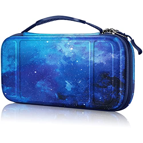 FINTIE Carrying Case for Nintendo Switch Lite 2019, [Shockproof] Hard Shell Protective Cover Travel Bag with Game Card & Micro SD Card Slots for Switch Lite Console & Accessories, Starry Sky - color: starry sky