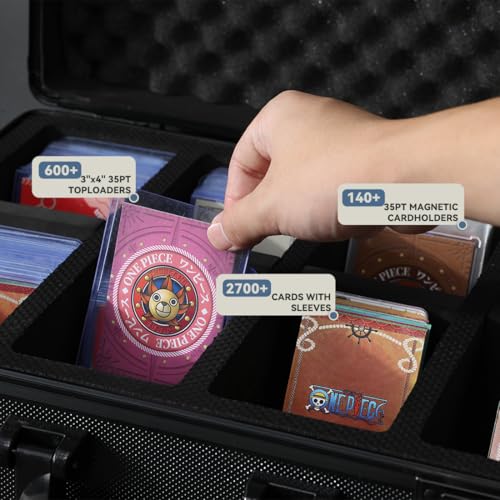 Graded Card Storage Box Secure Storage Box Card Case | Plastic Case Organizer,Portable,Easy to Clean,Graded Card Storage,Waterproof - size: L