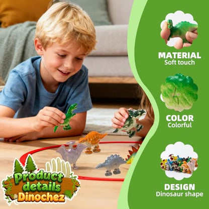 Dinosaur Magnet Game — 20 Realistic Dino Figures, Magnetic Strategy Game for Kids Ages 3+, Portable Travel Toy for Family Game Night, Birthday