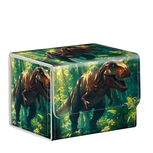 for MTG Card Storage Solution, Dinosaur Dense Jungle for MTG Card Box and Commander Decks, High Capacity Anime Card Sleeves for Mtg Deck Box, Designed Specifically for Mtg Players - color: Dinosaur Dense Jungle