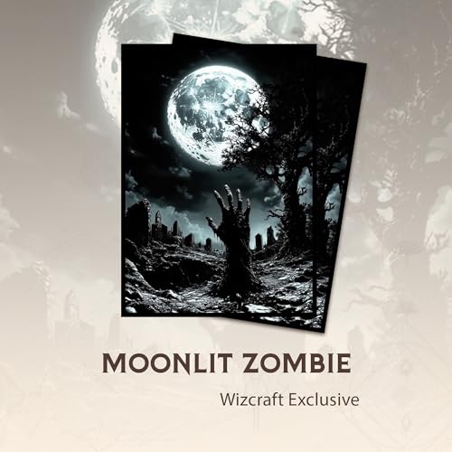 Moonlit Zombie - MTG Card Sleeves, 104ct, Standard Size, Smooth | Perfect for Double Sleeving, Smudge Resistant Matte Back, Standard 66x92mm - Compatible with Magic The Gathering & TCG Cards
