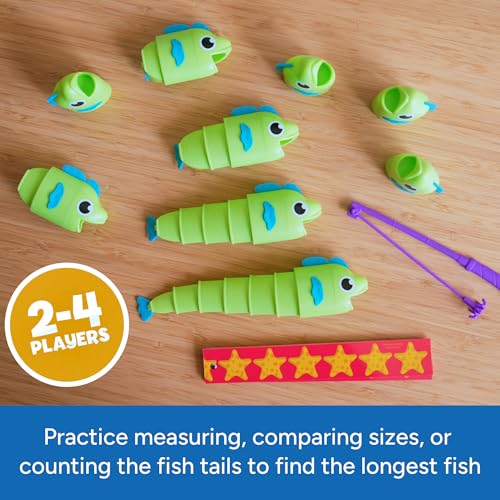 Educational Insights Reel Big Catch Game - Preschool Math Games for 4 Year Olds, Who Can Catch the Longest Fish Game, Kindergarten Learning Activities, Fishing and Counting Games for Kids Ages 3-5