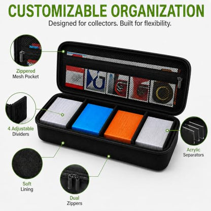 ALKOO Trading Card Carrying Case, 900+ Card Game Storage for MTG | Large card carrying case for card games and trading cards, holds 900+ cards, deck boxes and expansion packs, black, case only - color: Black