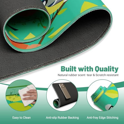 Anti Slip Mahjong Mat for Table 32.4" x 32.4" - Noise Reduction Rubber Base Game Mat with Carrying Bag, Waterproof Portable Table Cover for Poker/Cards/Board Games/Tile Games- Green - color: Fl-green