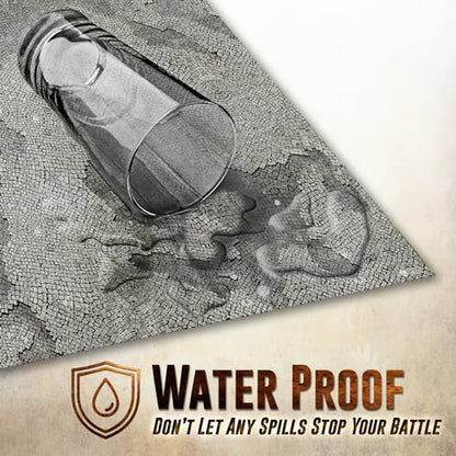 Melee Mats Wargaming Battle Mat, 48"x72" - Terrain for Warhammer 40K, Dungeons and Dragons, Tabletop RPG, Miniatures & Strategy Games - Durable Vinyl Map - color: Cobblestone, size: 48"x72
