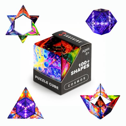 Shashibo DODECA Magnetic Puzzle Cube, Sensory Fidget Toy for Adults & Kids, Stress Relief Fidget Toy for All Ages, Cool Fidget Toys for Desk, Shape Shifting Box, 100+ Possible Shapes - color: Cosmos, size: DODECA