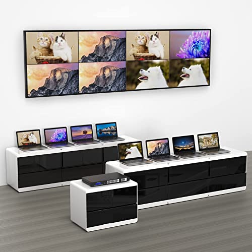 8x8 HDMI Matrix 4K@30Hz w/Web GUI (Built-in US ADI Chip), 1U Rackmount AV Switcher, RS232+LAN Ports, 6 Control Modes, Hot Swappable, Power Off Memory, 16 Preset Scenes, EDID HDCP Compatible - size: 8 in 8 out with WEB