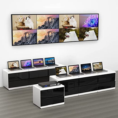 8x8 HDMI Matrix 4K@30Hz w/Web GUI (Built-in US ADI Chip), 1U Rackmount AV Switcher, RS232+LAN Ports, 6 Control Modes, Hot Swappable, Power Off Memory, 16 Preset Scenes, EDID HDCP Compatible - size: 8 in 8 out with WEB