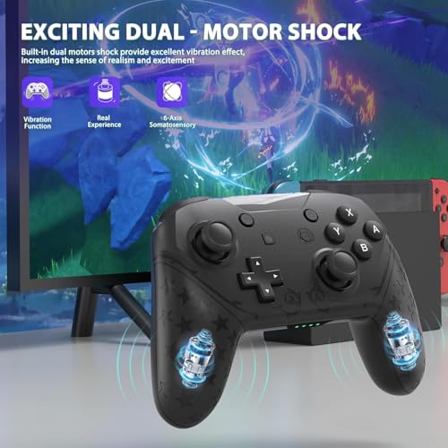 YCCTEAM Wireless Pro Controller Gamepad Compatible with Switch/Lite/Oled controller,Support Amibo, Wakeup, Screenshot and Vibration Functions