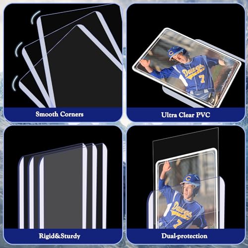 500 Top Loaders with 500 Penny Sleeves, 3 x 4 Clear 35PT Card Protectors | Bulk Pack, Crystal Clear, Fits Standard Cards, Fits Penny Sleeves, Card Collection Storage - size: 500 Toploaders