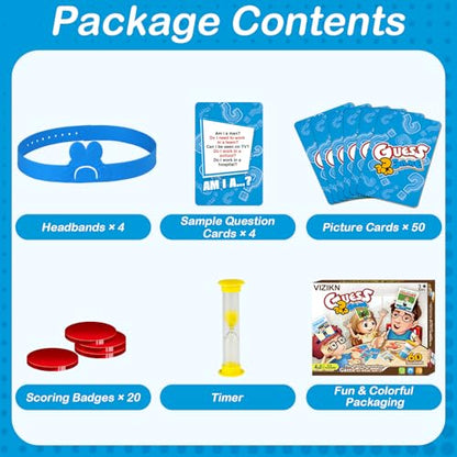 Headbands Game for Kids – Guessing Board Game to Boost Vocabulary, Critical Thinking, and Social Skills – Quick Question Family Game Night for 2–4 Players – Travel-Friendly Fun (Career Theme) - style: Career