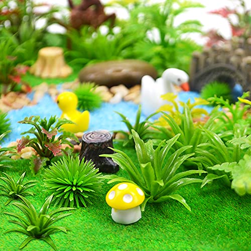MOMOONNON 100pcs Model Trees Miniature Plants Fairy Garden Scenery Artificial Wargame Fake Trees Model Railroad Scenery Diorama Supplies Landscape