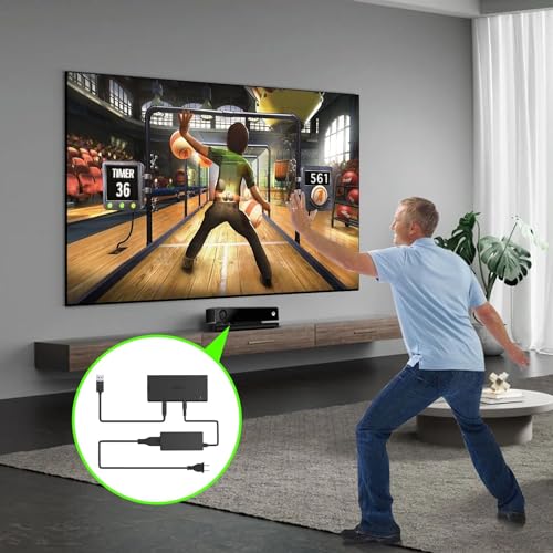 TNP Kinect Adapter for Xbox One S/X & Windows PC - Easy to Use, USB 3.0, Includes Power Adapter, AC Power Cable & USB 3.0 Cable