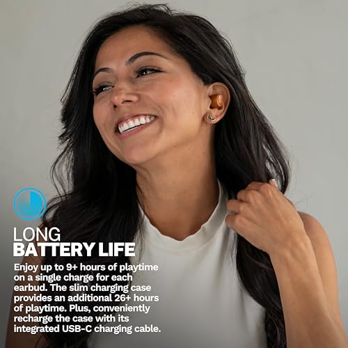 JLab, Go Air Pop+ Tones, True Wireless Earbuds, Bluetooth Earbuds with Microphone, Dual Connect, EQ3 Sound, 7572 W - color: D-7572 W, style: Tones+