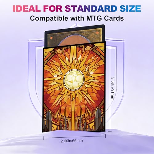 UAONO MTG Card Sleeves 100ct - Plains - Art Card Sleeves Deck Protector, Clear Front & Matte Textured Back, Sleeves for Magic The Gathering, Basic Lands Series - color: Plains