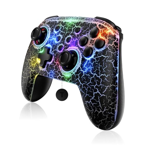 NexiGo Wireless Controller (No Deadzone) for Switch 2 and Switch, Bluetooth Controllers for Nintendo Switch with Vibration, Motion, Turbo and LED Light (Lightstorm) - color: Lightstorm, style: Regular
