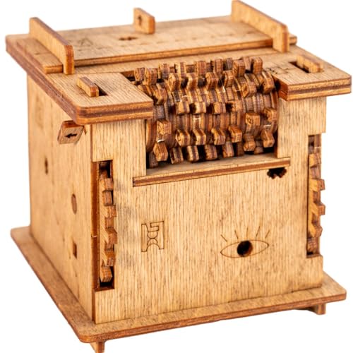 iDventure Cluebox Schroedinger's Cat, Brain Teaser Puzzle Box for Adults | Since-inspired Wooden Escape Room Puzzle, Clever Mechanisms, Secret Locks, Smart Gift for Men and Puzzle lovers, 3D Puzzle - color: Schroedinger's Cat