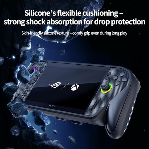 Protective Case with Kickstand for ASUS ROG Xbox Ally X 2025 - Shockproof TPU Cover with Stand, Non - Slip & Anti- Collision Handheld Game Console Accessories (Black) - color: Black