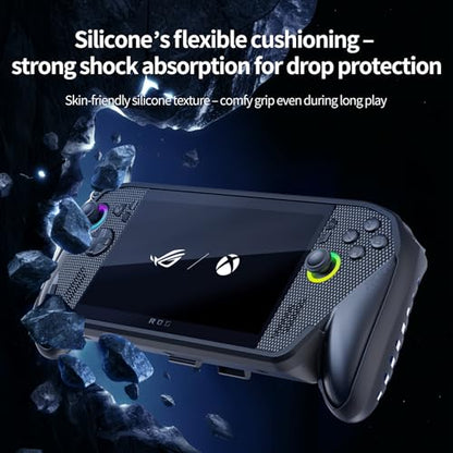 Protective Case with Kickstand for ASUS ROG Xbox Ally X 2025 - Shockproof TPU Cover with Stand, Non - Slip & Anti- Collision Handheld Game Console Accessories (Black) - color: Black