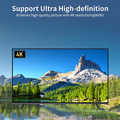 4K 60Hz HDMI Switch 8 Port with【5ft HDMI Cable】, Yinker 4K HDMI Switch 8 in 1 Out with IR Remote + Rack Mount Ears + RS232, Supports HDCP2.2 Auto Scan
