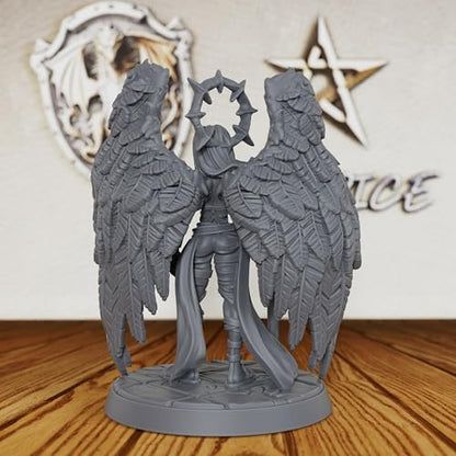 AUSPDICE Dungeons and Dragons Celestial Guardian Miniature,Unpainted DND Minis, Tabletop RPG Game Fantasy Figure, Perfect RPG Gift for Role Playing Gamers & Divine Lore Enthusiasts- AS387
