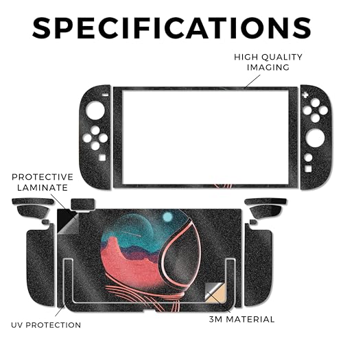 Glossy Glitter Gaming Skin Compatible with Nintendo Switch 2 Console Only - Space Adventure - Premium 3M Vinyl Protective Wrap Decal Cover - Easy to Apply | Crafted in The USA by MightySkins - color: Space Adventure, size: Switch 2 Console Skin Only, styl