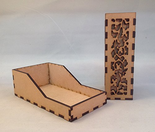 Mini Dice Tower and Tray v5 Neon Pink Acrylic Window Laser Cut MDF Unique Gift