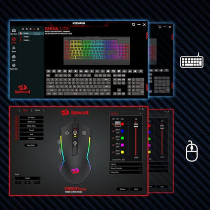 Redragon S151 Combo, K525 MembraneGaming Keyboard + M616 10000 DPI Mouse | 4 On-the-Fly Combos, No Software Needed, 6-Button Precision Control, Full-Size Layout, Shared Dongle, On-Board CPI Mice - color: S151 WT