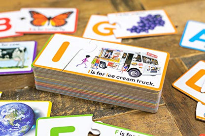 TS Shure by Bendon Alphabet Letters 28-Piece Matching Puzzle with Tin Storage Case Pre-School Kindergarten Learning 51471 - style: Alphabet Letters Puzzle Pair