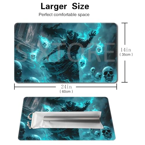 Board Game 14x24in MTG Playmat Compatible for OCG CCG RPG TCG Playmats (Ghost Mage) - color: Ghost Mage