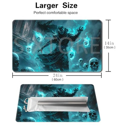 Board Game 14x24in MTG Playmat Compatible for OCG CCG RPG TCG Playmats (Ghost Mage) - color: Ghost Mage