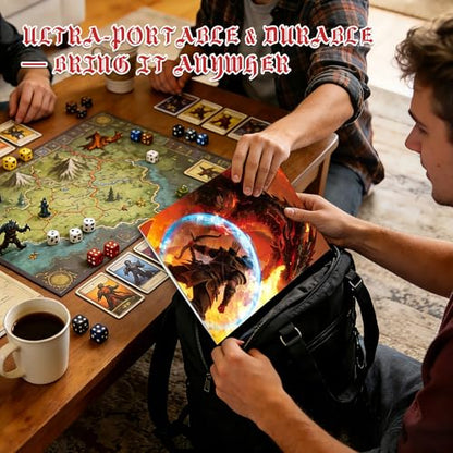 Byhoo DM Screen 2 PCS for D&D 5E DND Accessories - Necromancer’s Ritual&Siege of the Watchtower, Waterproof Reusable Surface with Adjustable Stands, Tri-Fold Portable A4 Size Compatible with 5E Rules - style: Epic-2PCS: Necromancer’s Ritual&Siege of the W