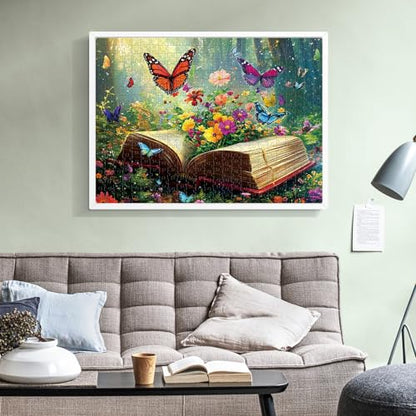Jigsaw Puzzle 500 Pieces,Flowers Book 500 Piece Puzzles for Adults Seniors Recycled Cardboard Adult Jigsaw Puzzle 500 Piece Activities Great Gift for Friends 20.5 * 15 Inch - style: Books