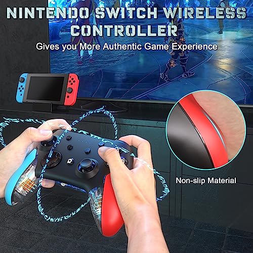Ponkor Switch Controller, Switch 2 Controller, Wireless Pro Controller Compatible with Nintendo Switch 2/Switch/Lite/Switch OLED/PC Controller for Switch with Wake-up, Turbo Vibration