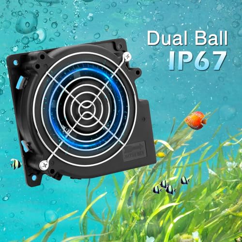 Wathai IP67 12V DC 120mm Waterproof Centrifugal Blower Fan Brushless 2Pin | Dual Ball Brushless Motor 5inch 2Pin High Airflow for DIY Inflatable or Exhaust Cooling - size: 120x32mm