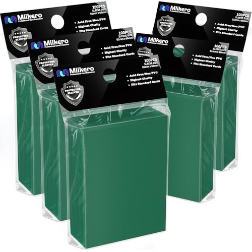 500 Count Card Sleeves, Matte Magic Card Sleeves, Smooth Shuffle & Tear Resistant, Fit for MTG, TCG, CCG (Dark Green) - color: Dark Green, size: 500 Pack