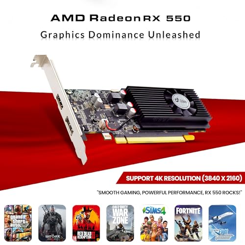 HP RGB Gaming Desktop PC Bundle - Intel Core i7 6th Gen, 16GB DDR4 Ram, 1TB SSD, Radeon RX - 550 4GB GDDR5, 24-Inch Monitor - Prebuilt Gaming Computer, RGB Set - Windows 11 Pro (Renewed)