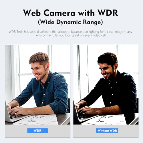 TOALLIN 4K AI Webcam with WDR, Auto Light Correction, AI Tracking with Auto-Framing, Auto-Focus, 5X Adjustable Digital Zoom, Built-in Dual Noise-Canceling Mics, 92° FOV Webcam for Online Video Calls - style: 4K AI Auto-Framing Webcam