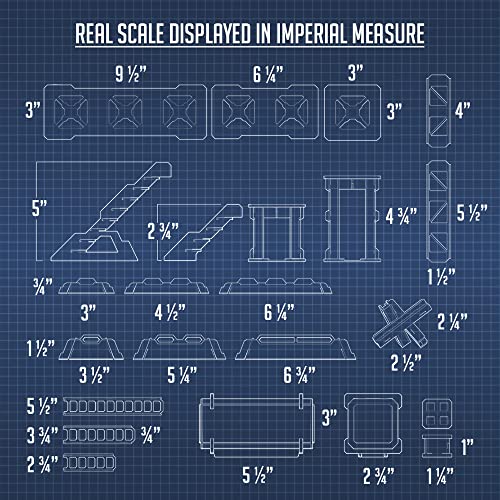 TinkerTurf Sci-Fi Terrain: Industrial Starter Set, Neutral Theme, Sturdy, Affordable, Great-Looking Full-Color Terrain, Quick and Easy to Assemble, Virtually Limitless Setups - style: Neutral