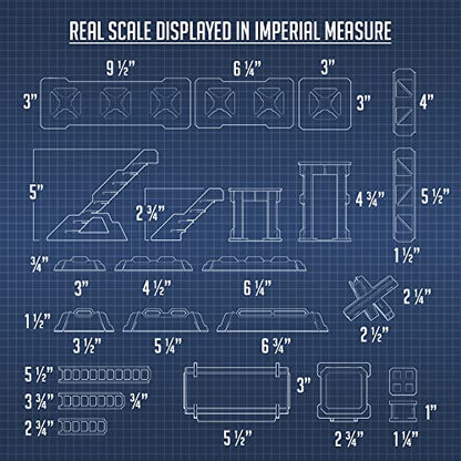TinkerTurf Sci-Fi Terrain: Industrial Starter Set, Neutral Theme, Sturdy, Affordable, Great-Looking Full-Color Terrain, Quick and Easy to Assemble, Virtually Limitless Setups - style: Neutral