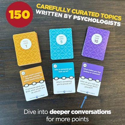 ThinkPsych Chat Chains - The Game that Connects Us | Social Skills Games | Therapy Games for Teens and Kids | Ages 8-99 | Therapy Conversation Cards | 15 Mins Playtime - style: Chat Chains