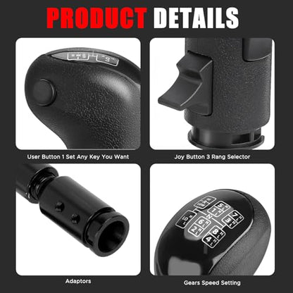 Staidkare USB American Truck Simulator Shifter 18 Speed Gear Shift Knob for PC ATS ETS2 | Compatible with Logitech G27 G29 G920 Thrustmaster TH8A Fanatec Sim Racing Wheels