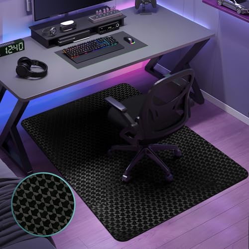 Vicwe Office Chair Mat for Hardwood Floor, 48" x 36" Desk Computer Chair Mat, Anti-Slip - color: Black, size: 48"x36" (for hard floors)