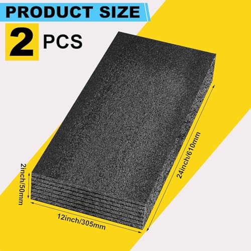 Hoolerry 2 Pcs Customizable Polyethylene Foam Packing Inserts for Cases Thick Polyethylene Cuttable Foam Sheet for Tool Box, Camera, Crafts, Storage and Crafts (24" X 12" X 2",Black) - size: 24" X 12" X 2"
