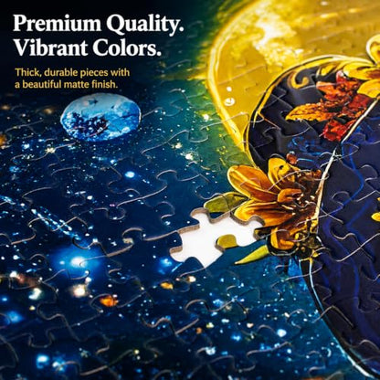 2pack-1000 Piece Puzzles for Adults, Premium Jigsaw Puzzles 1000 Pieces, Fantasy & Music Puzzles, Enchanted Forest Puzzles, Challenging Puzzles for Game Night, Ideal for Gift Giving - style: Nocturne&Genie
