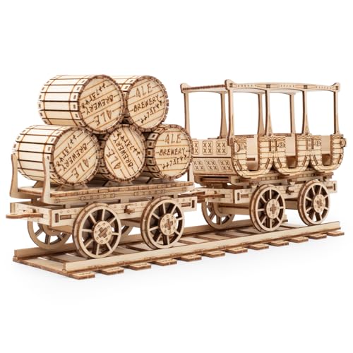 3D Wooden Puzzles Wine Truck DIY Model Kits | For Adults, Brainteaser, Christmas Gift - style: Wine Truck